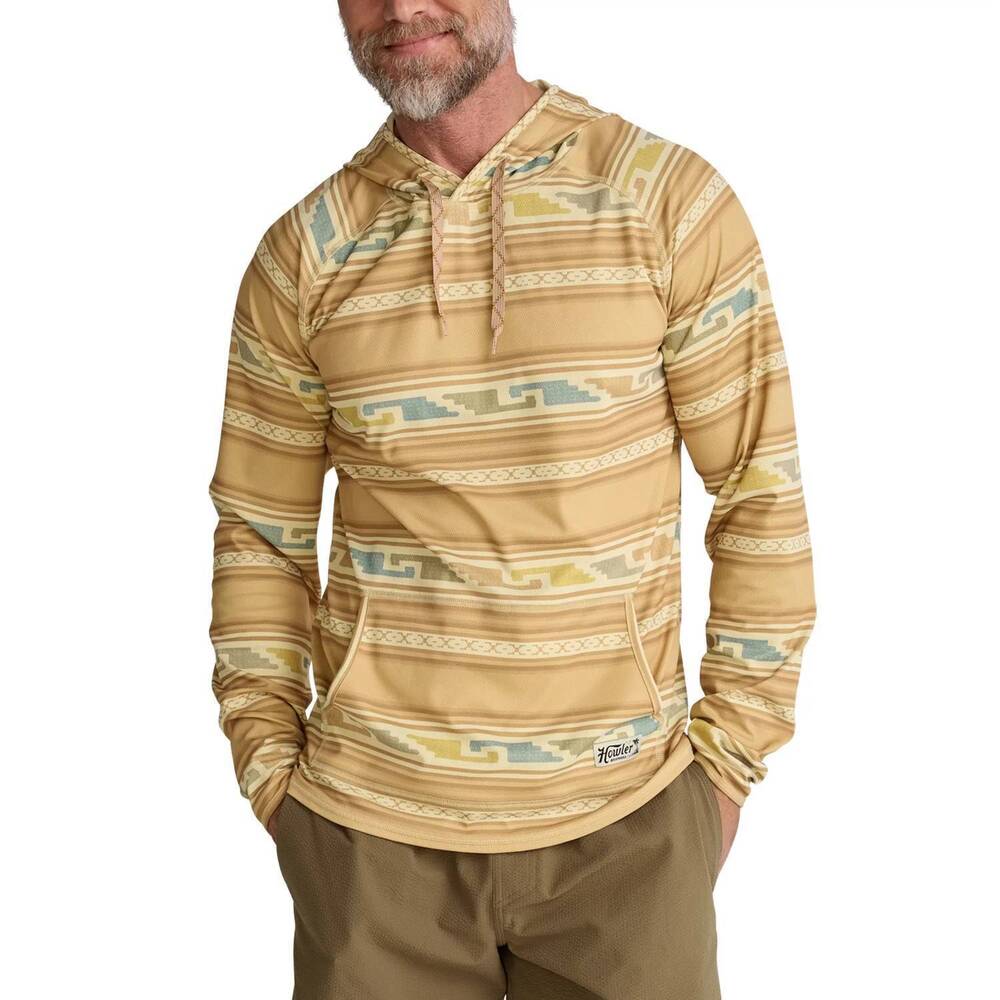 NEW HOWLER BROTHERS men’s loggerhead hoodie in temple tracks/camel